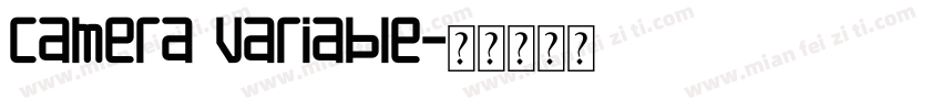 camera variable字体转换